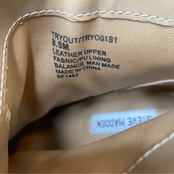 Steve Madden Tryout Leather Silver Chain Bootie 8 1/2 - Picture 13 of 15